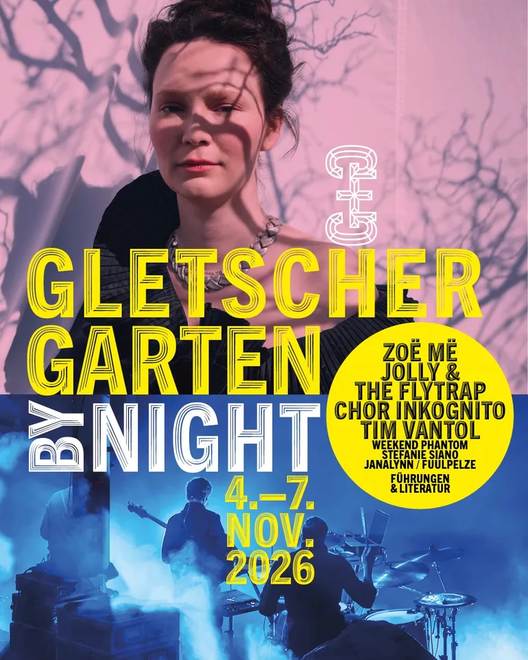 Nachts wird der Gletschergarten zur Bühne