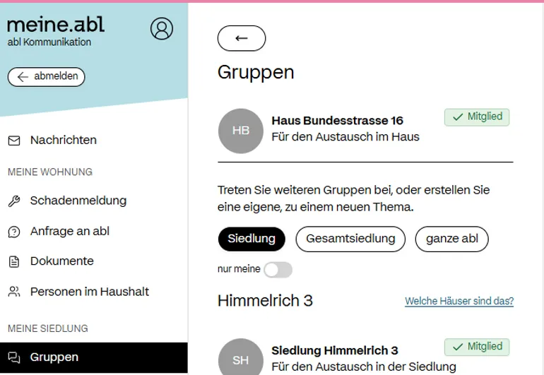 meine.abl: Einfach miteinander in Kontakt kommen